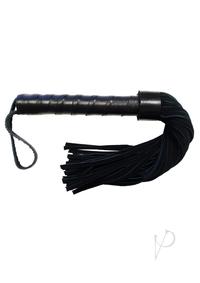 Rouge Leather Handle Suede Flogger Blk