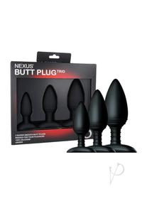 Butt Plug Trio 3 Set Black
