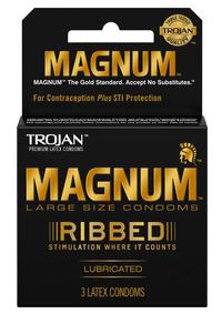 Trojan Magnum Ribbed 3`s