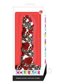 Collage Iron Rose Twisted Silicone Dildo