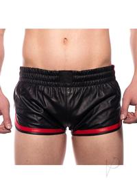 Prowler Red Leather Sport Shorts Red Sm