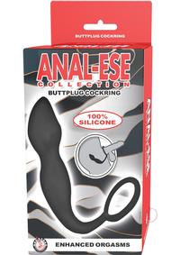 Anal Ese Coll Buttplug Cockring Blk
