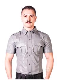 Prowler Red Slim Police Shirt Gry Md