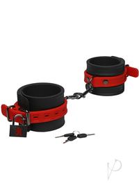 Kink Silicone Ankle Cuffs Blk/red