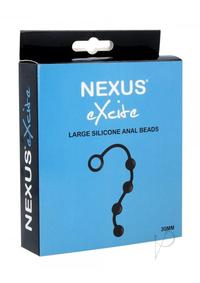 Excite Large Silicone Anal Beads Black