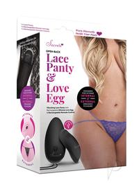 Secret Openback Lace Panty Egg Ps Purple
