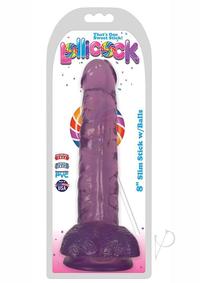 Lollicock Slim Stick W/balls 8 Grape