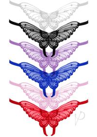 Butterfly Crotchless Pearl 12pk Os Asst