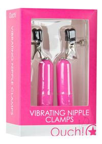 Ouch Vibrating Nipple Clamps Pink