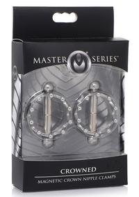 Ms Crowned Magnet Nipple Clamps Silver