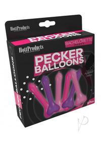 Pecker Balloons Assort 6/bx