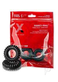 Xplay Mixed Pack Ribbed/slim Ring 2pk