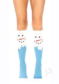 Snow Man Knee High Socks Os Multicolor