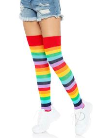 Lycra Rainbow Thigh High