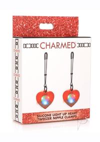 Charmed Light Up Heart Tweezer Nip Red