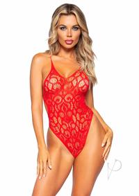 Seamless Scroll Strappy Back Os Red