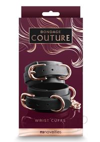 Bondage Couture Wrist Cuffs Black