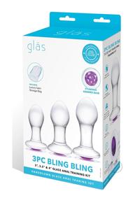 Bling Bling Anal Training Kit 3pc Clear