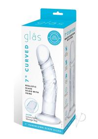 Curved Realist Dildo W/veins 7 Clear