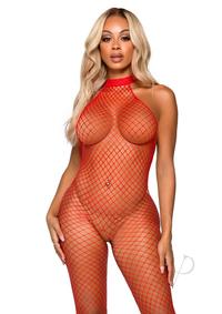 Industrial Backless Bodystocking Os Red