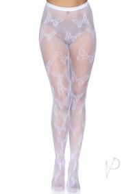Butterfly Net Tights Os White