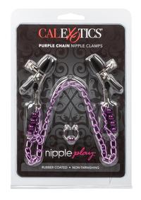 Nipple Clamps - Purple Chain