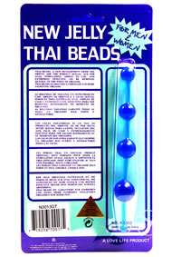 Jelly Thai Anal Beads Blue
